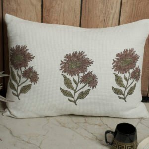 Botanical printed cushion cover