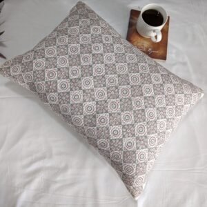 Traditional floral motifs printed cushion cover