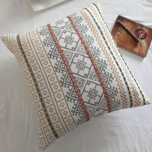 Aztec block printed cushion cover
