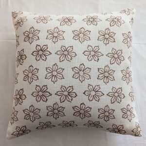 Garden block printed cushion cover