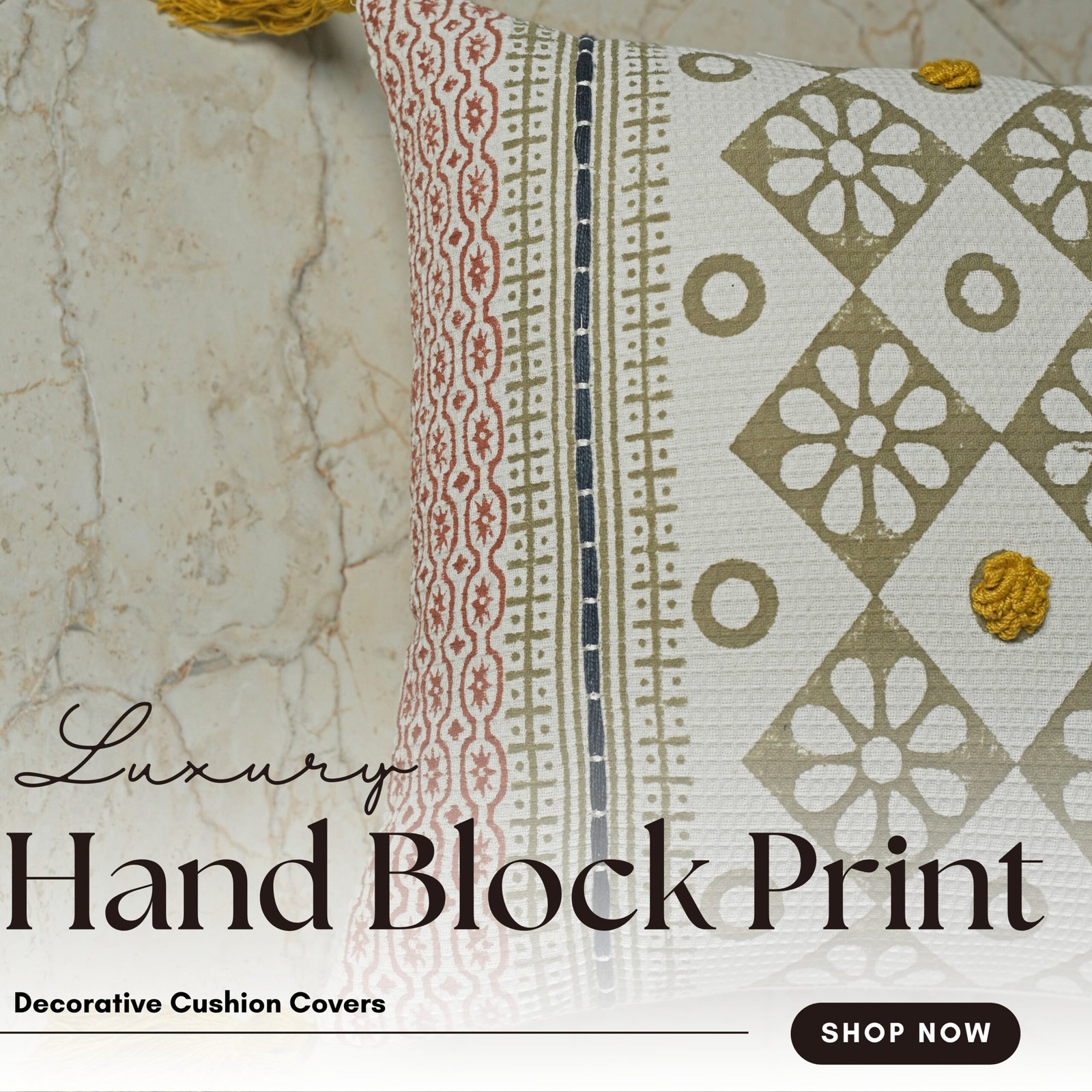 Balanced geometrical printed cushion cover - Image 9