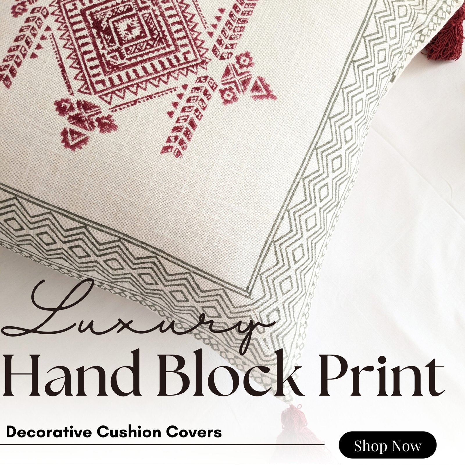 Simple Aztec printed cushion cover - Image 6