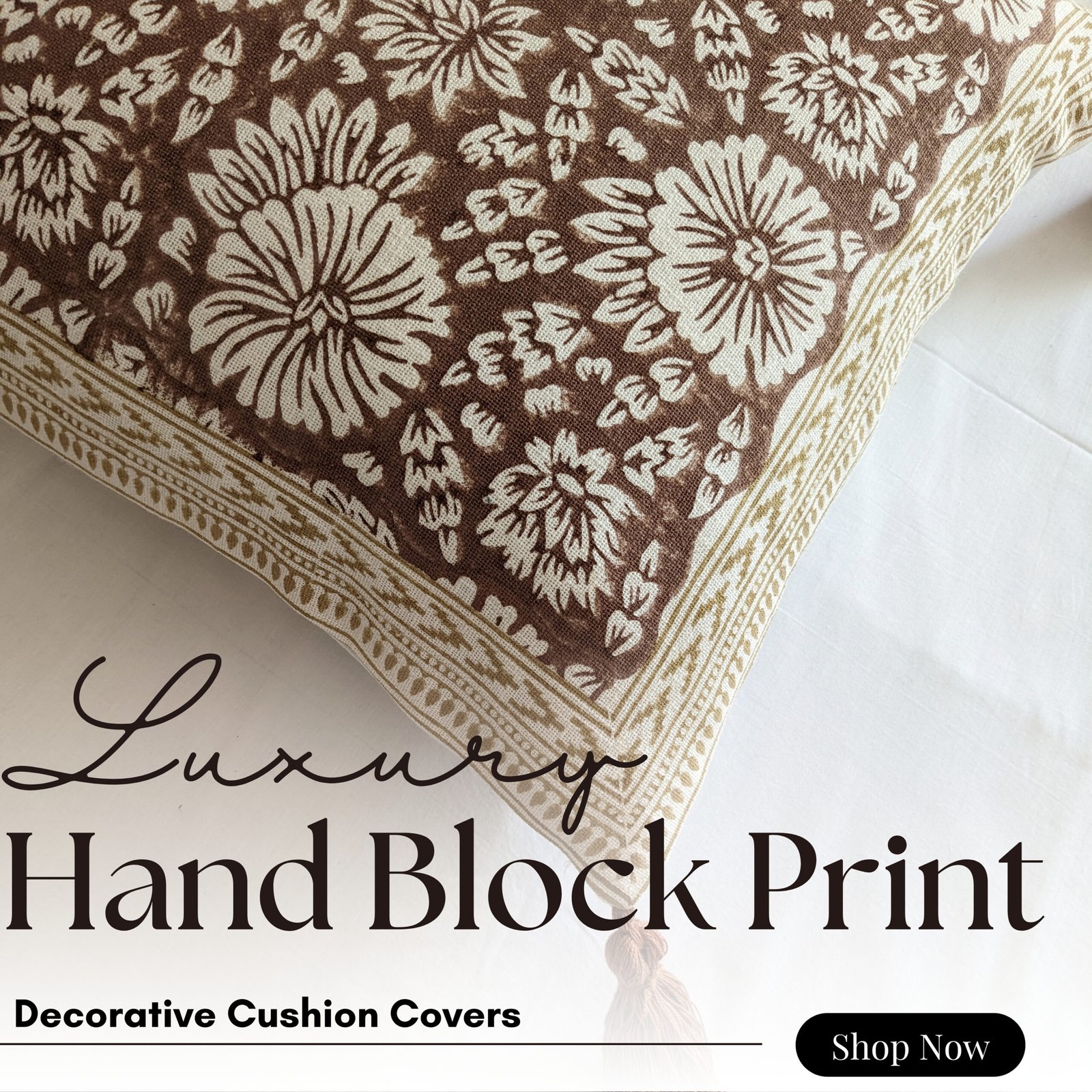 Garden in hues printed cushion cover - Image 6