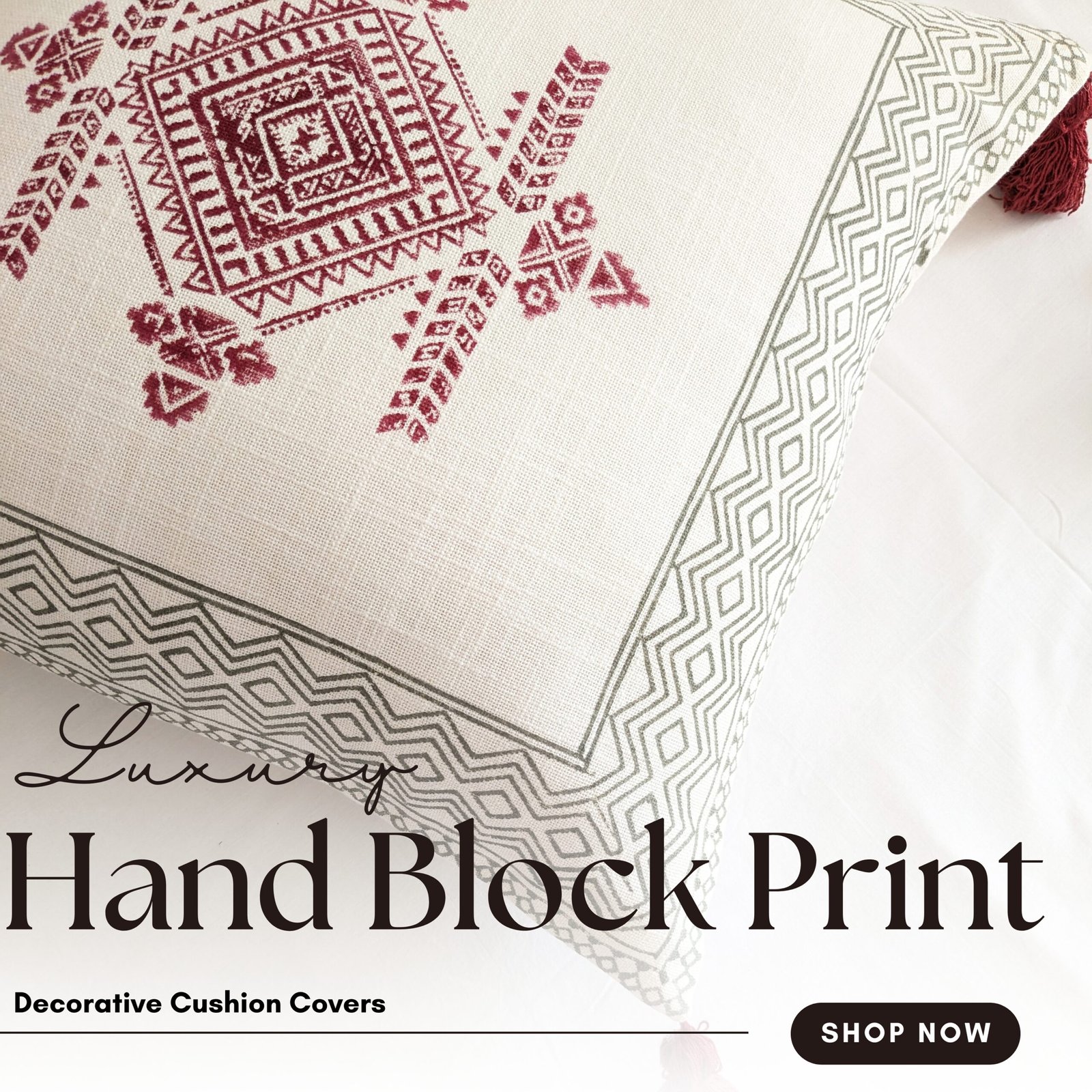 Simple Aztec printed cushion cover - Image 7