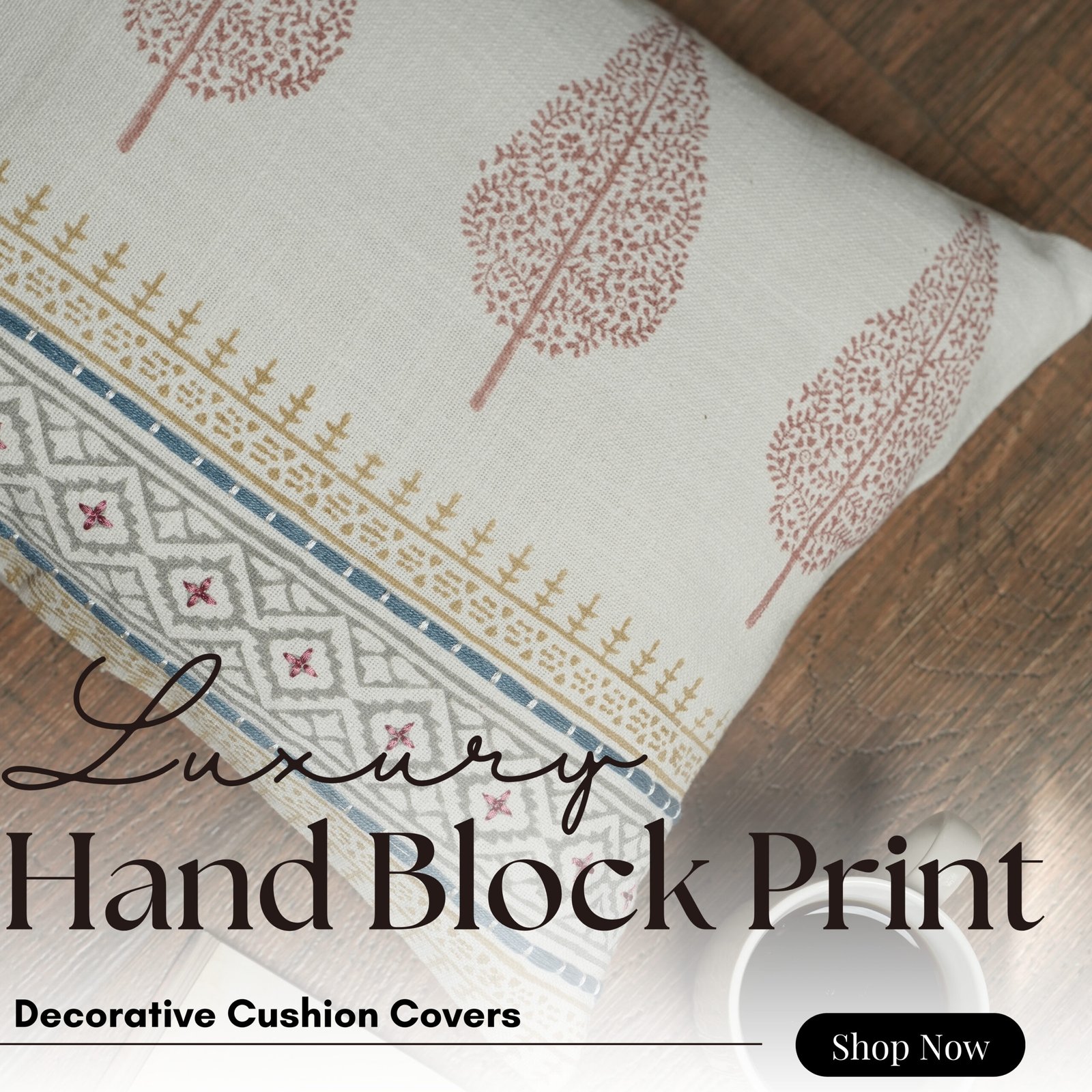 Placement traditional motifs printed cushion cover - Image 3