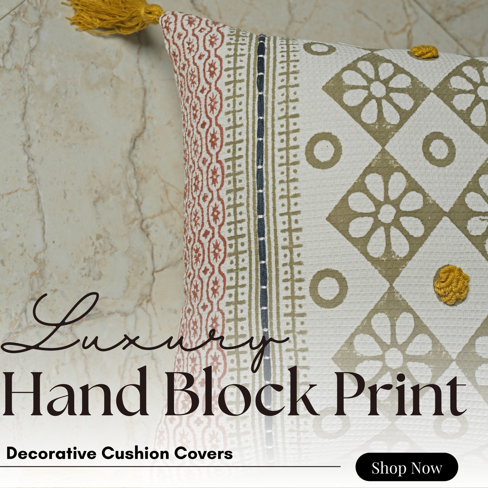 Balanced geometrical printed cushion cover - Image 7